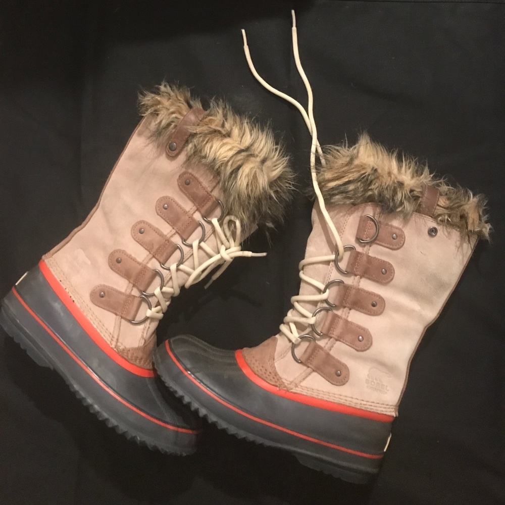 Authentic Sorel Snow Boots w/ Fur Trim