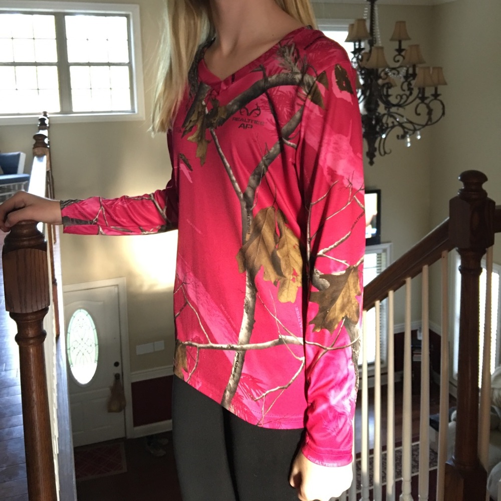 PINK CAMO SHIRT