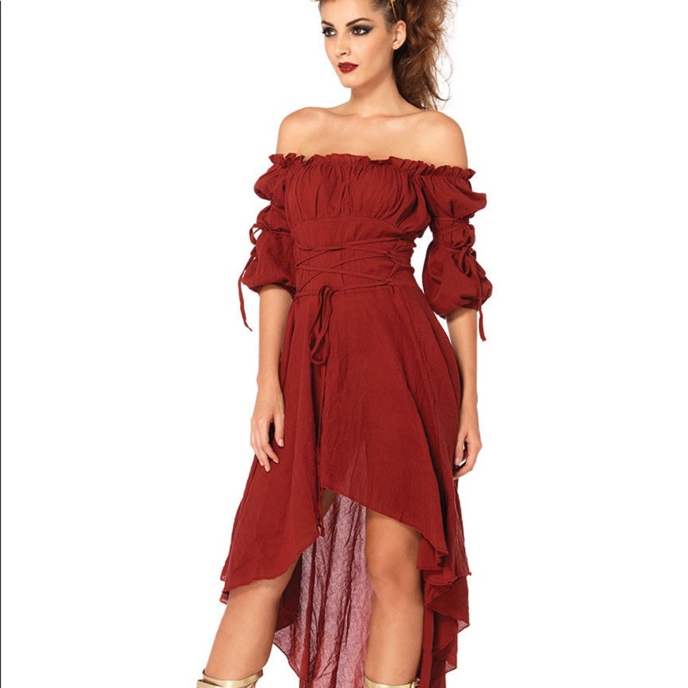 Gauze High Low Peasant Dress Warrior Pirate
