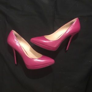Nine West Leather Love Fury Pumps, Magenta