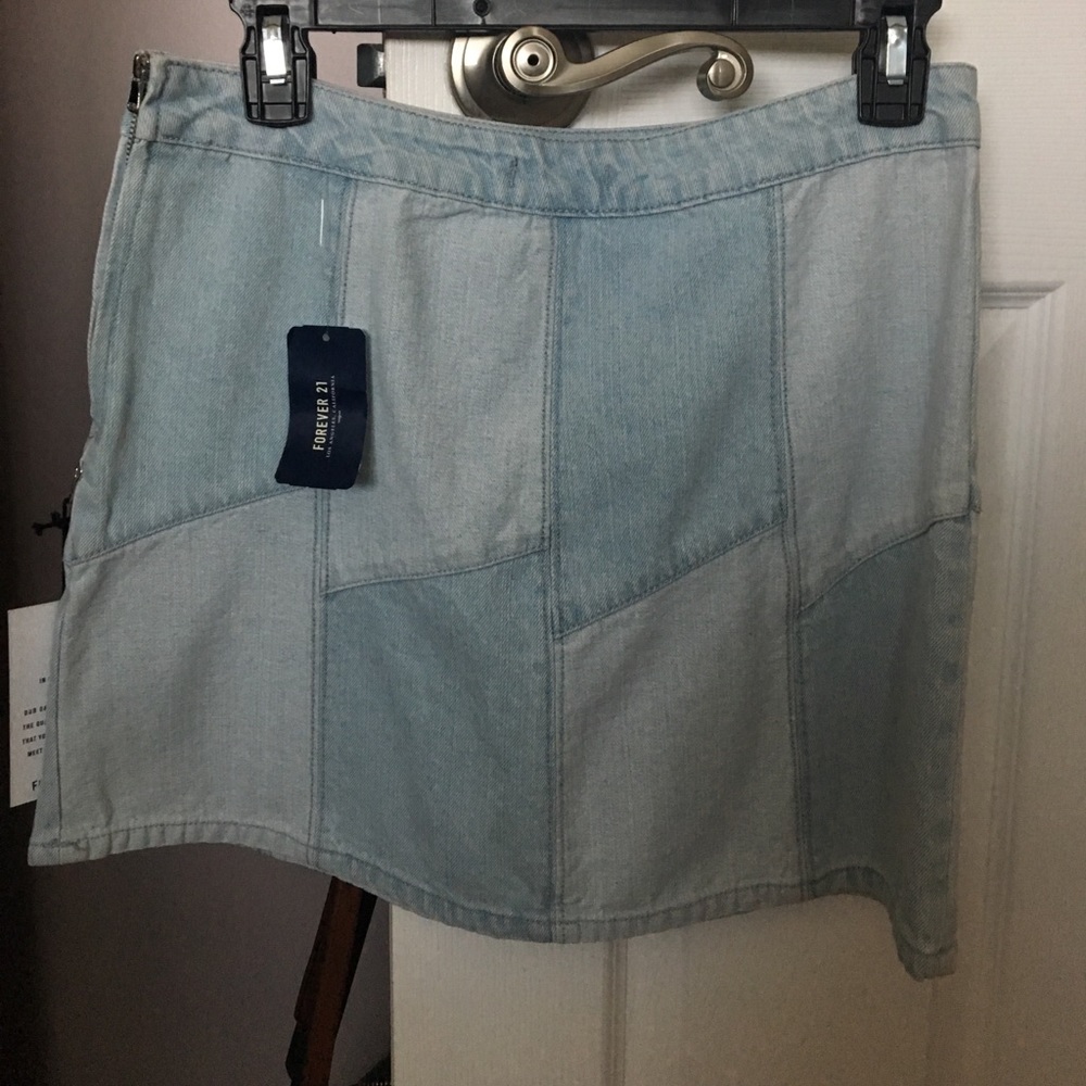 Mid waist demin skirt