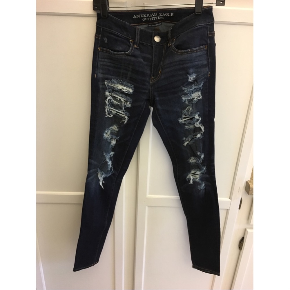 Dark Distressed Jeans