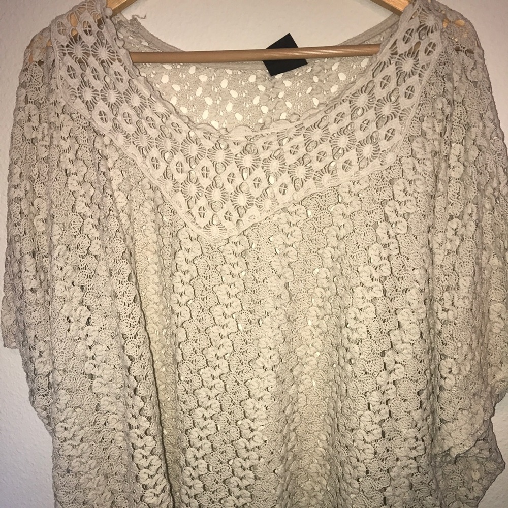 Knit Off-White Blouse