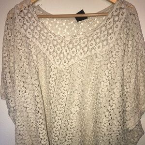 Knit Off-White Blouse