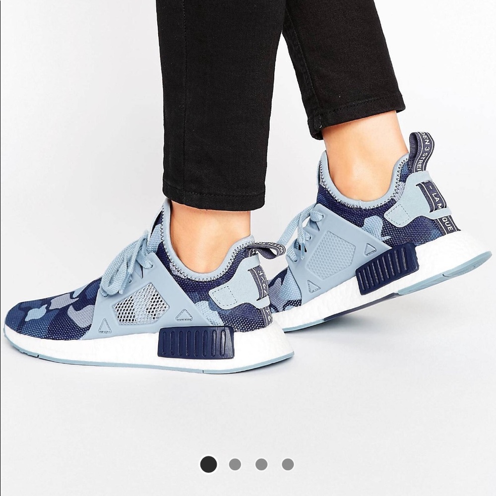 Blue camo adidas NMD sneakers
