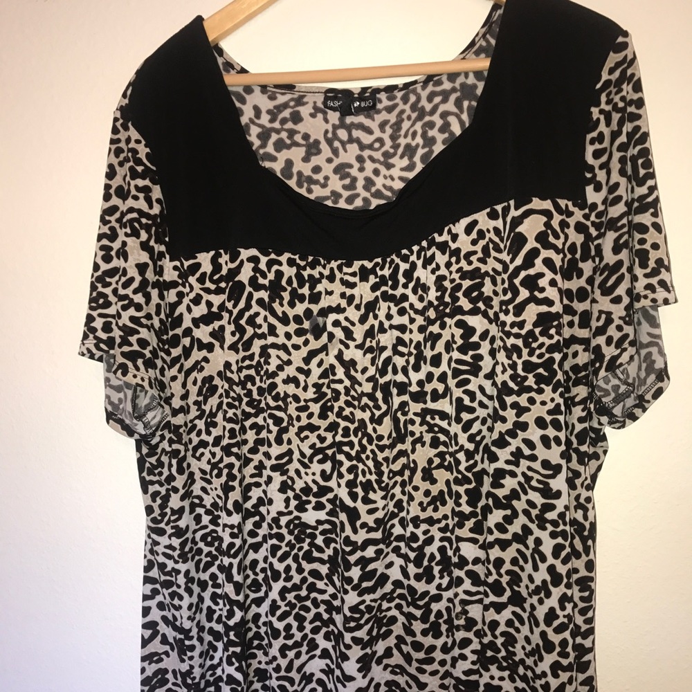 Cheetah Print Blouse with added length