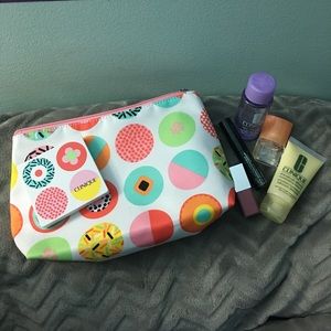 Clinique make up bag with samples