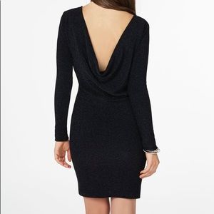 Cowl back Shimmering bodycon dress