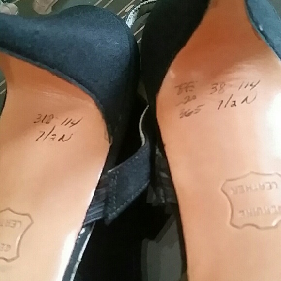 VTG Ted Land Blk Clear Rhinestone Heels! 7.5N - Picture 5 of 8