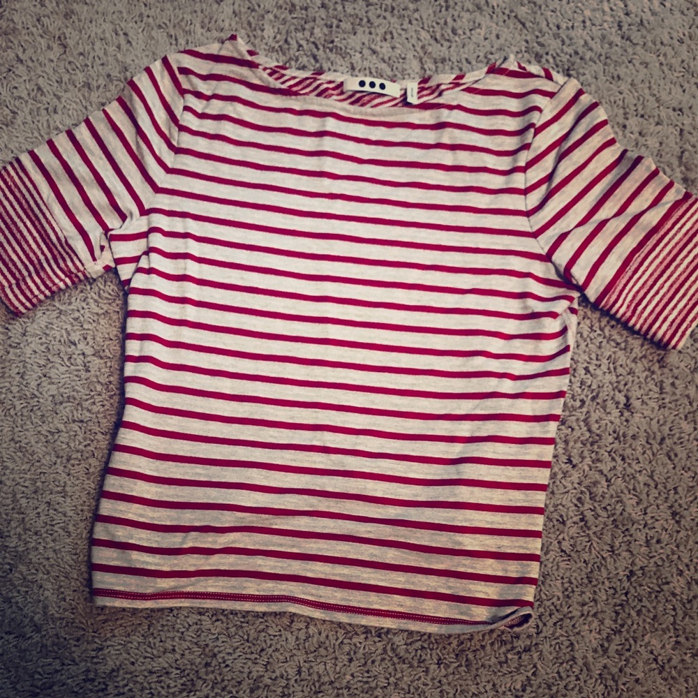 Red striped top  nwot