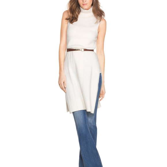 White House Black Market Turtleneck Tabard Sweater - Picture 6 of 6