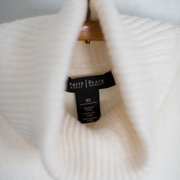 White House Black Market Turtleneck Tabard Sweater - Picture 4 of 6