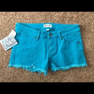 Roxy teal blue shorts
