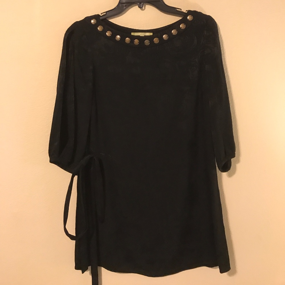 Gianni Bini black long dressy night blouse
