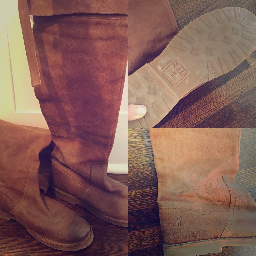 Frye boots- tall flat boots