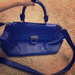 Royal blue large Ferragamo handbag