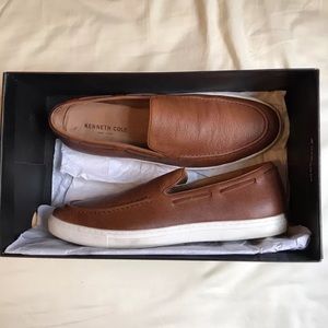 Kenneth Cole NY Gain Speed Brown Leather Slip-On