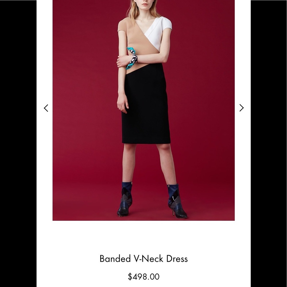 Diane Von Furstenberg V neck banded dress