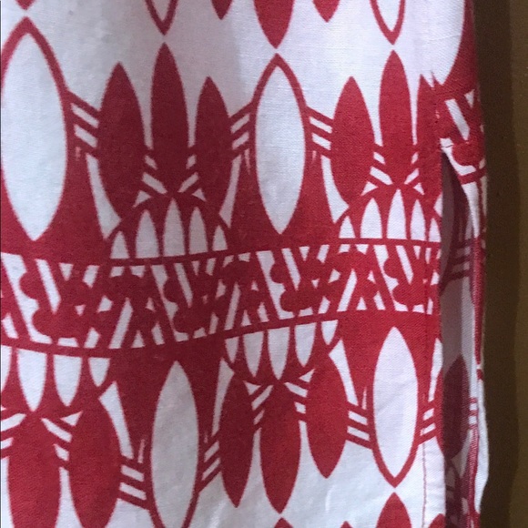 Ashley Stewart side zip red/white top - Picture 7 of 8