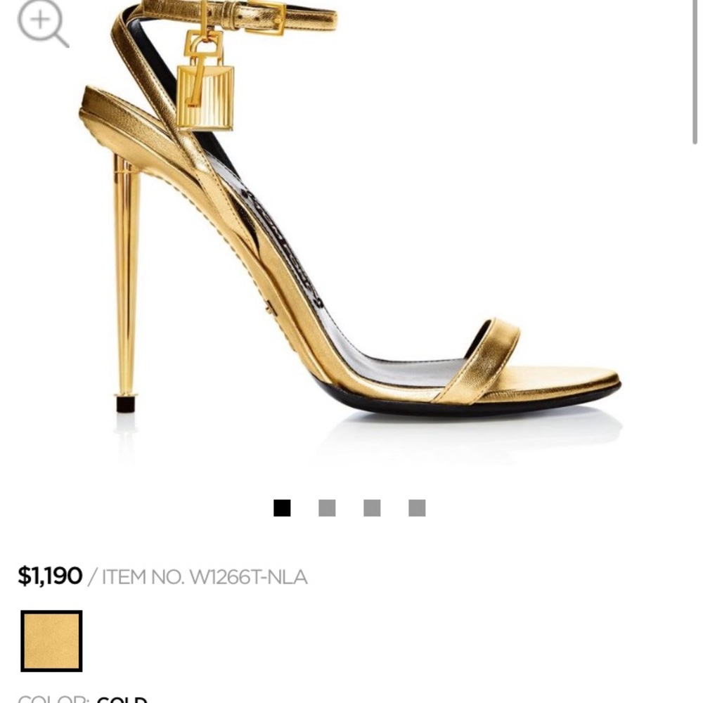 SOLD. Gold Tom Ford heels. Size 5.5