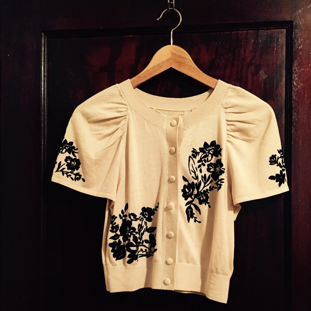 Anthropologie short sleeve cardigan