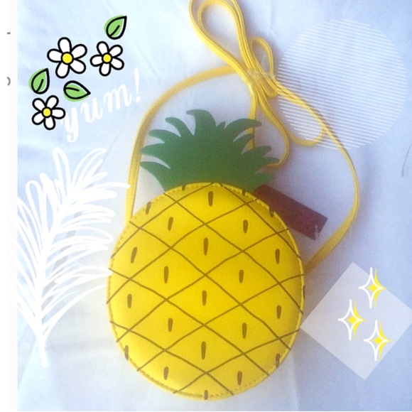 SOLD OUT ON REORDER Pineapple Crossbody Bag NWOT - Picture 1 of 2