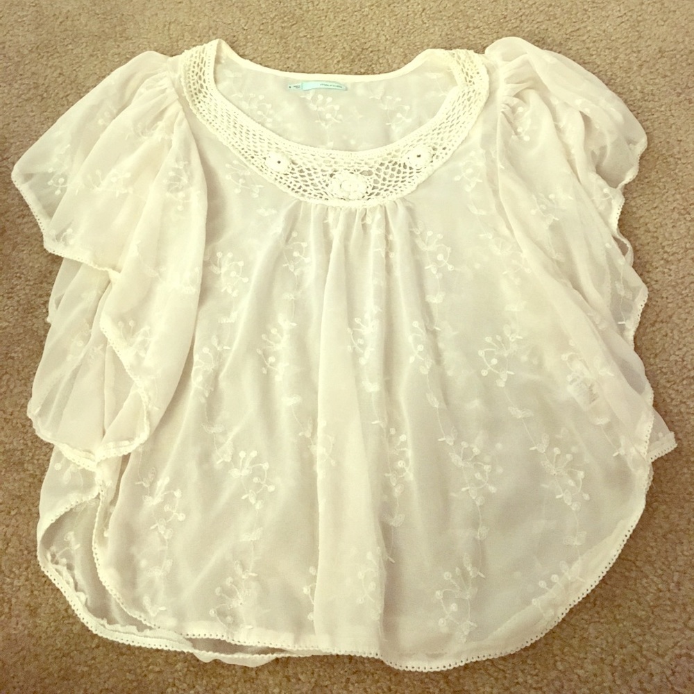 Maurice's sheer floral top