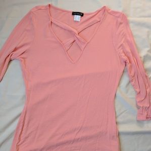 Sexy crossed v neck shirt