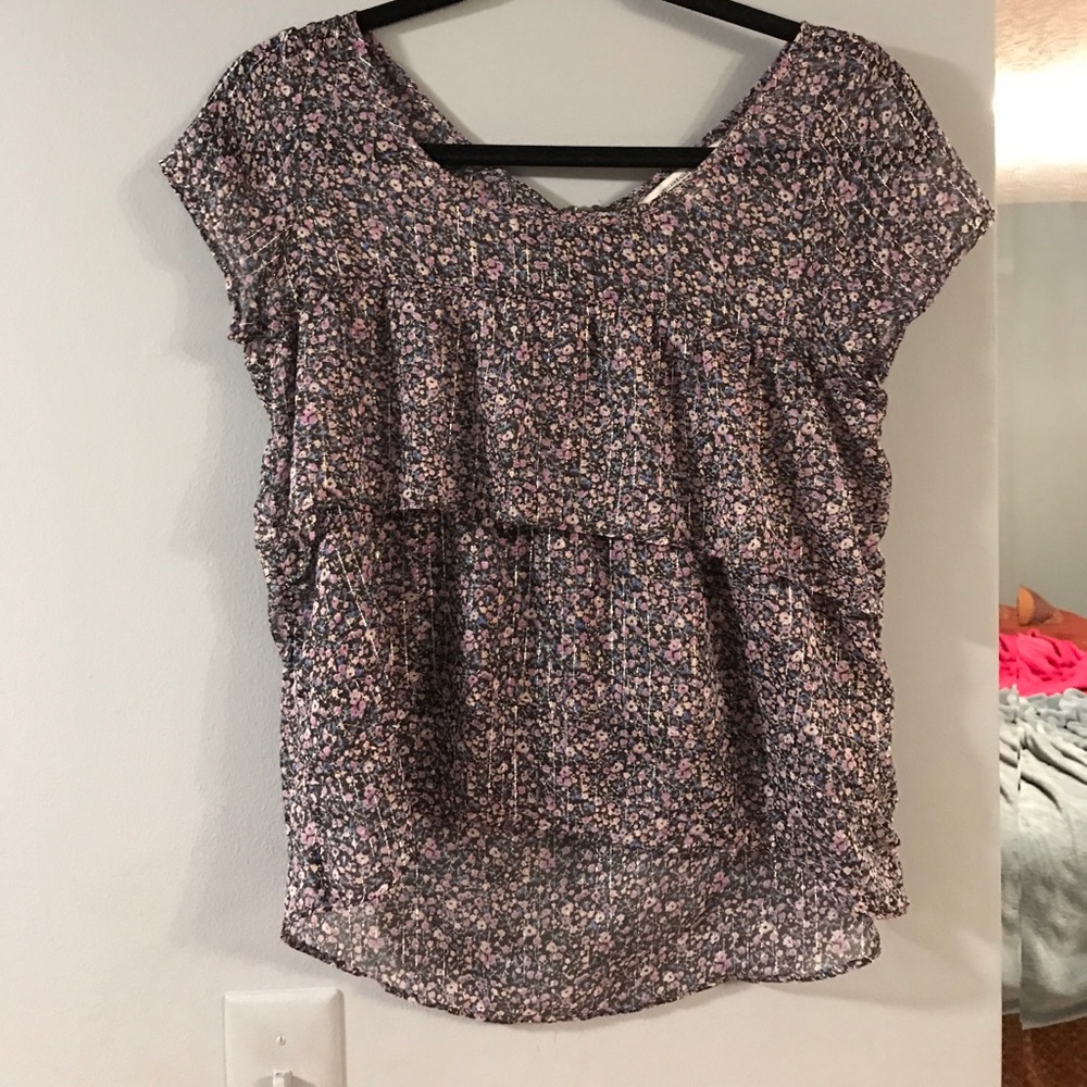 Blouse with zip back