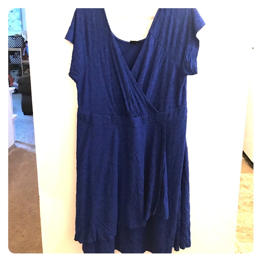 Nice knee length blue little bird dress