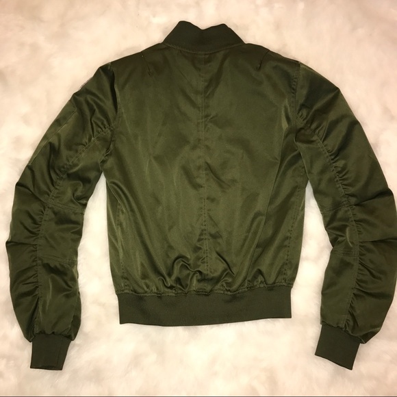 Olive Bomber Jacket - Picture 2 of 6