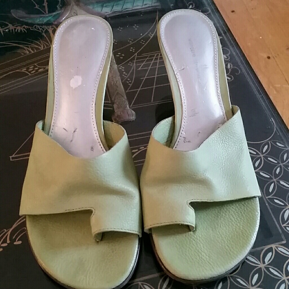 VTG Green Slip On Sandals! Size 7M!♡
