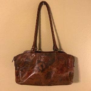 Patricia Nash genuine leather medium size satchel