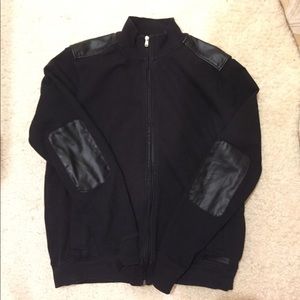 Michael Kors Black Jacket with Pleather Details, S