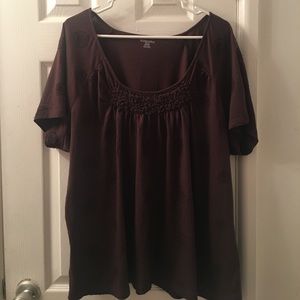 Brown cotton T