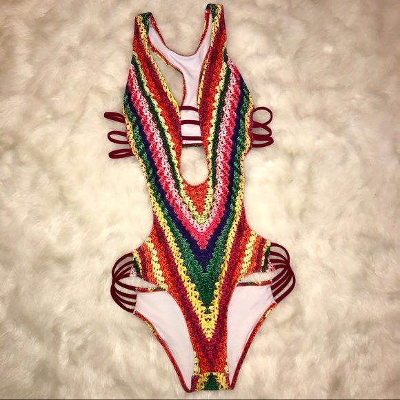 One-Piece Cut Out Bathing Suit - Picture 1 of 5