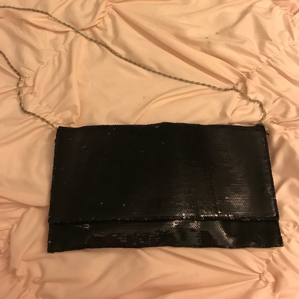 Black Sequin Clutch