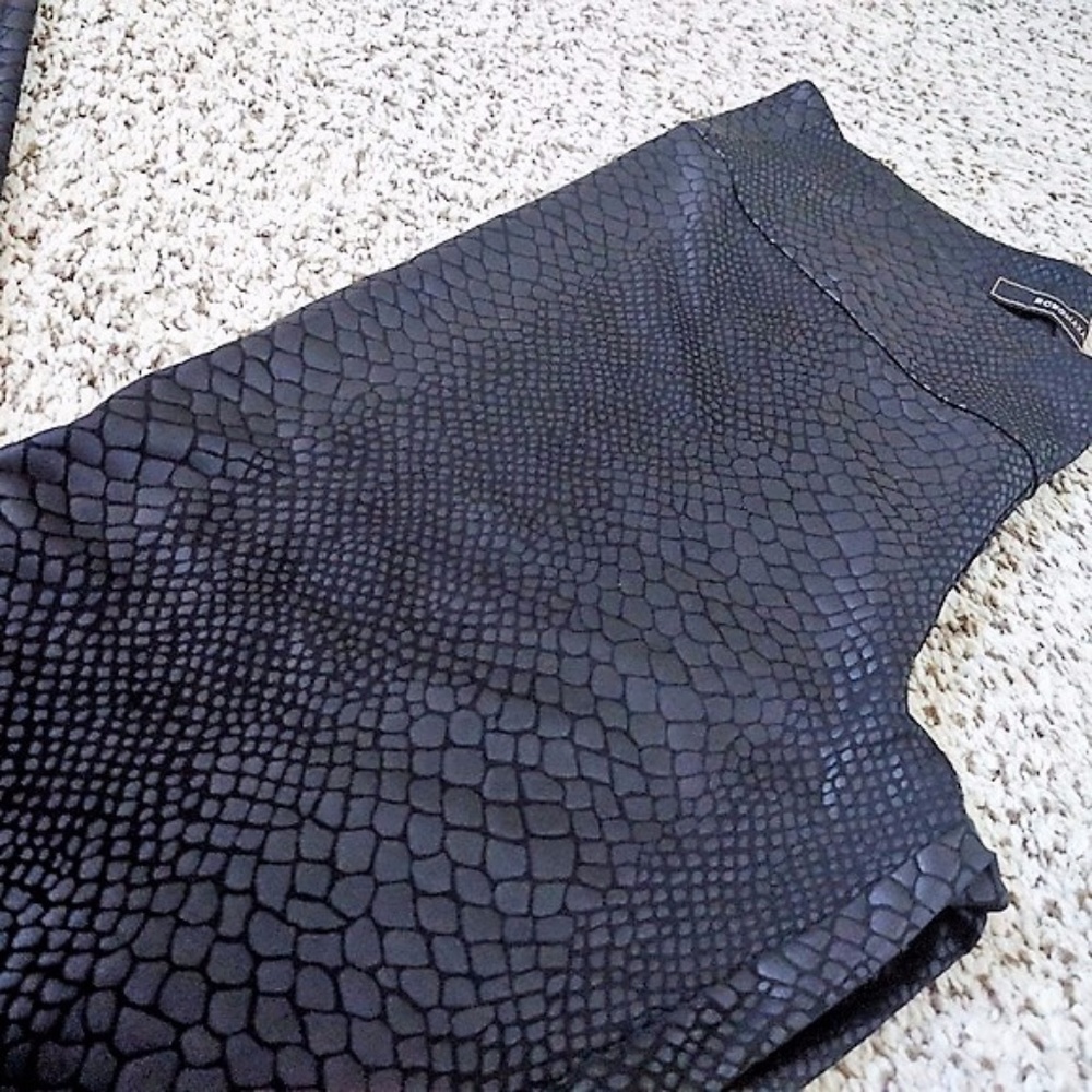 BCBG Black Snake Leggings