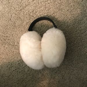 American apparel white ear muffs