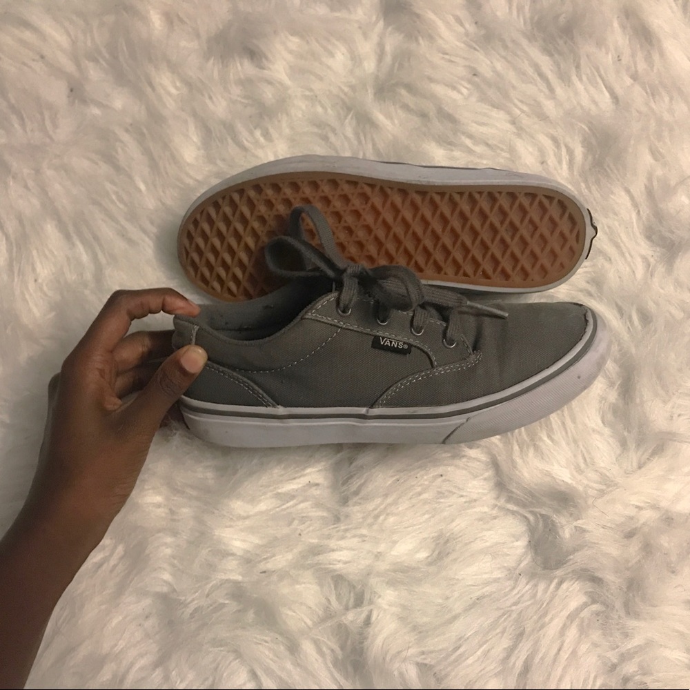 Grey Vans Boys size 4 (Women's size 6)
