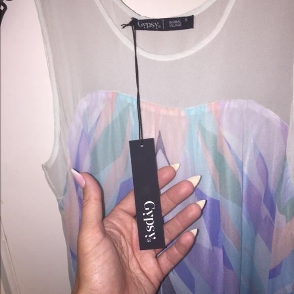 Gypsy05 silk trapeze sheath dress - Picture 4 of 7