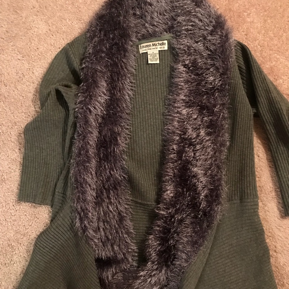 Grey fur sweater