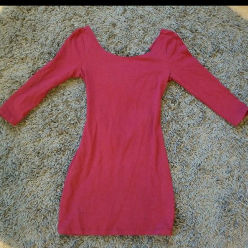 FOREVER 21 BURGANDY MINI BODY CON DRESS