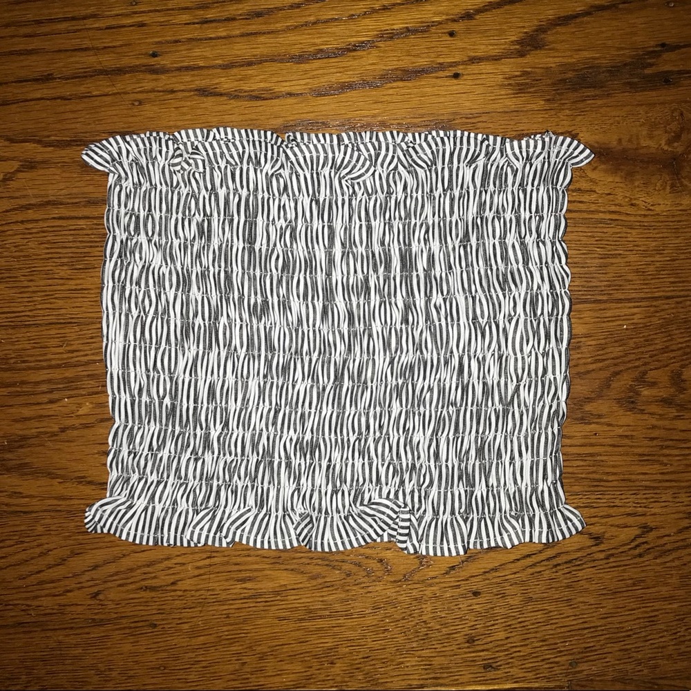 strapless smocked tube top