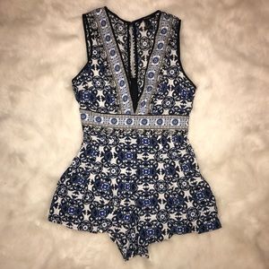 Forever 21 Blue Romper