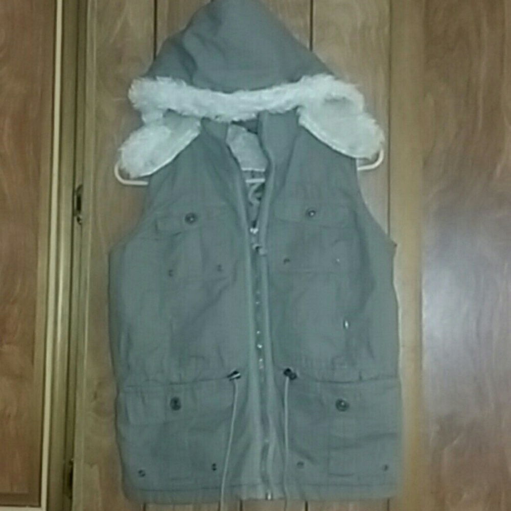 Lola Olive Green Hooded Vest