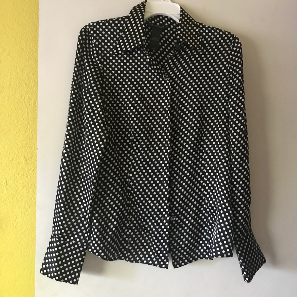 Kenneth Cole polka dot blouse