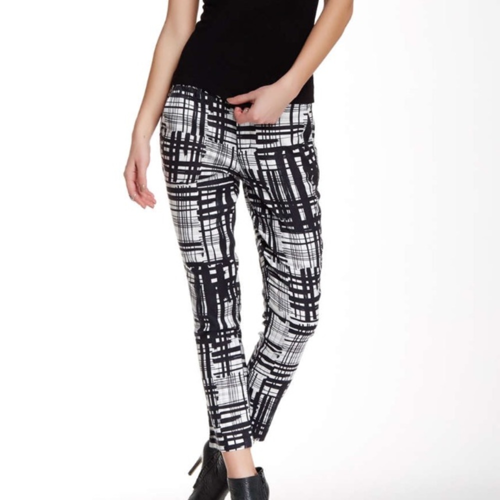 Lily cropped printed linen blend trouser