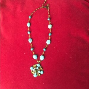 Turquoise stone necklace