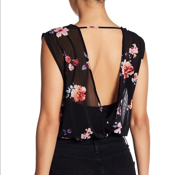 Floral bodysuit, Size S - Picture 3 of 7